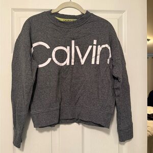 Calvin Klein Women's Gray Cropped Sweater